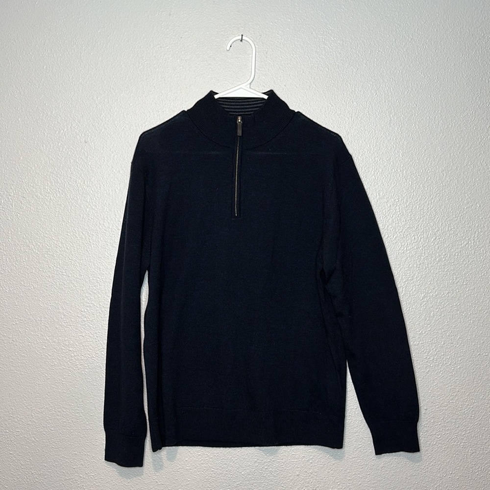 Untuckit Belguardo 1/4 zip merino wool sweater size Medium